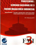 Proceeding seminar nasional ke 3 forum manajemen Indonesia