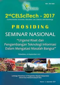 Image of Abstrak prosiding communication, economic, law, science, and technology 2nd 2017