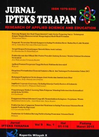 Jurnal IPTEKS terapan: Research of applied science and education