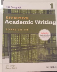 Image of EFFECTIVE ACADEMIC WRITING 1