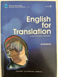 Image of English for Translation : English-Indonesian Translation