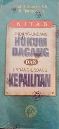 Image of KITAB: Undang-undang hukum dagang dan undang-undang kepailitan