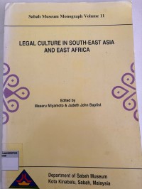 Image of LEGAL CULTURE IN SOUTH-EAST ASIA AND EAST AFRICA