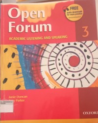 Image of OPEN FORUM 3: Academic Listening and Speaking