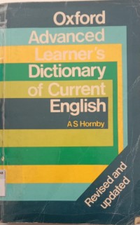 Image of Oxford advanced learner's dictionary of current english
