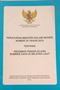 Image of PERATURAN MENTERI DALAM NEGERI NOMOR 30 TAHUN 2010
