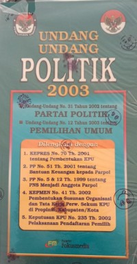 Image of UNDANG UNDANG POLITIK 2003